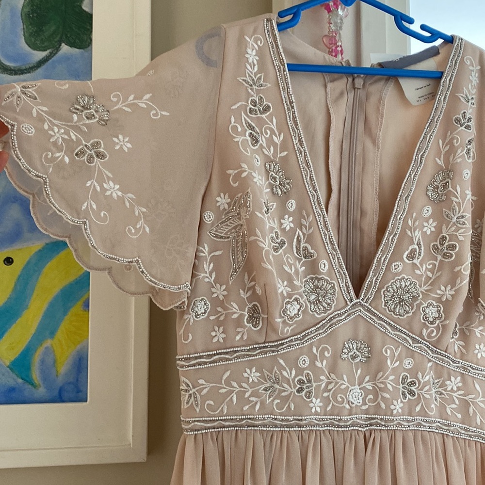 BHDLN Anthropologie Fresna Flutter Sleeve Dress - Picture 4 of 12